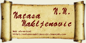 Nataša Makljenović vizit kartica